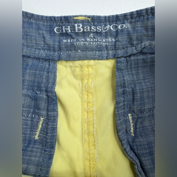 G.H. Bass Yellow 100% Cotton Bermuda Shorts Womens Size 4 - Picture 5 of 8